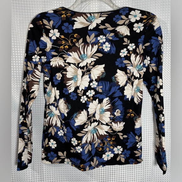 NWT Karen Scott Women's S Floral Long Sleeve Top - Picture 2 of 5
